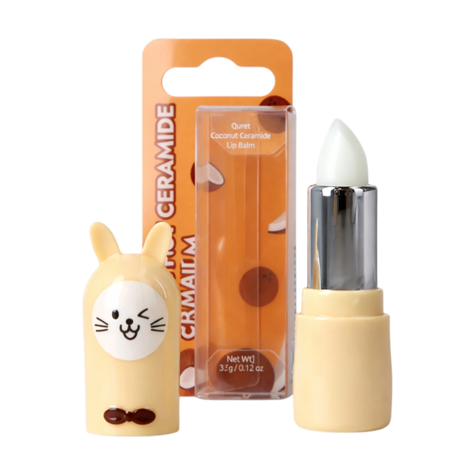 QURET Ochronny balsam do ust z ceramidami, Kokos 3,5 g - Image 2