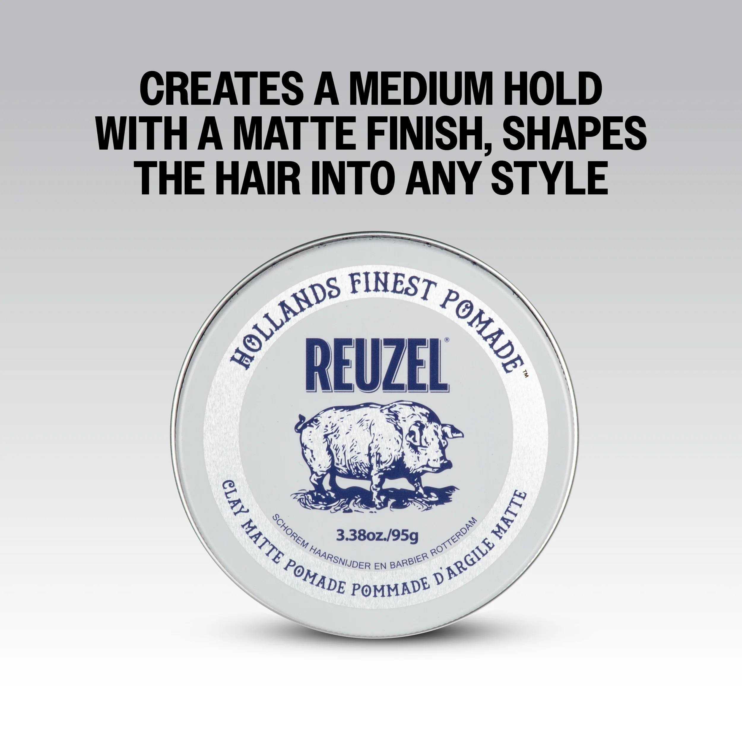 REUZEL CLAY MATTE POMADE Matująca glinka do włosów o średnim utrwaleniu 95 g - Image 4