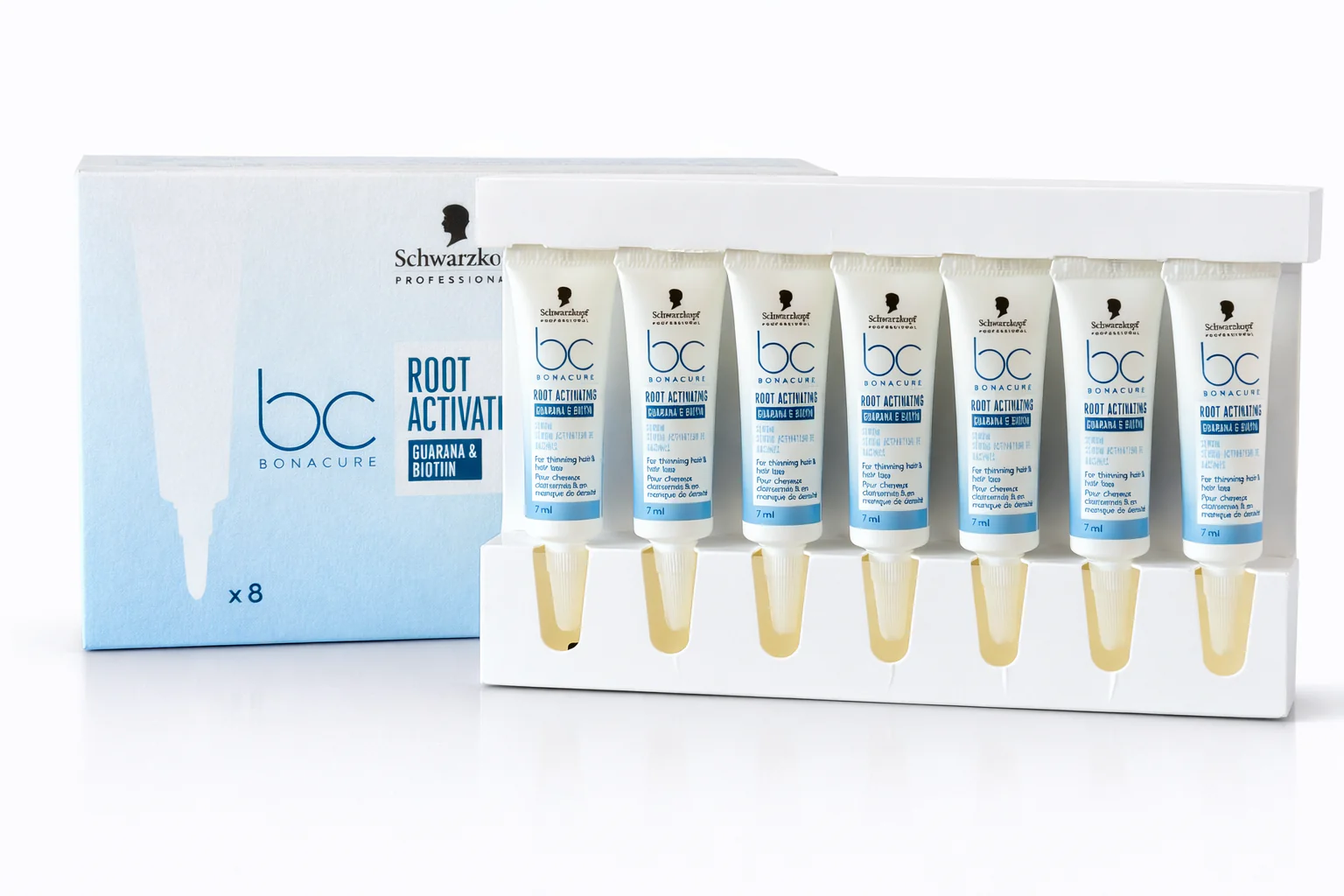 SCHWARZKOPF PROFESSIONAL BONACURE ROOT ACTIVATING SERUM Ampułki aktywujące do włosów ze skłonnością do wypadania 8 x 7 ml - Image 3