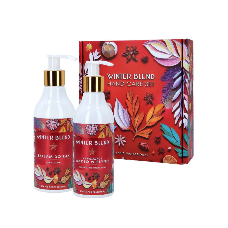 STAPIZ WINTER BLEND Zestaw do pielęgnacji dłoni, mydło w płynie i balsam 2x230 ml