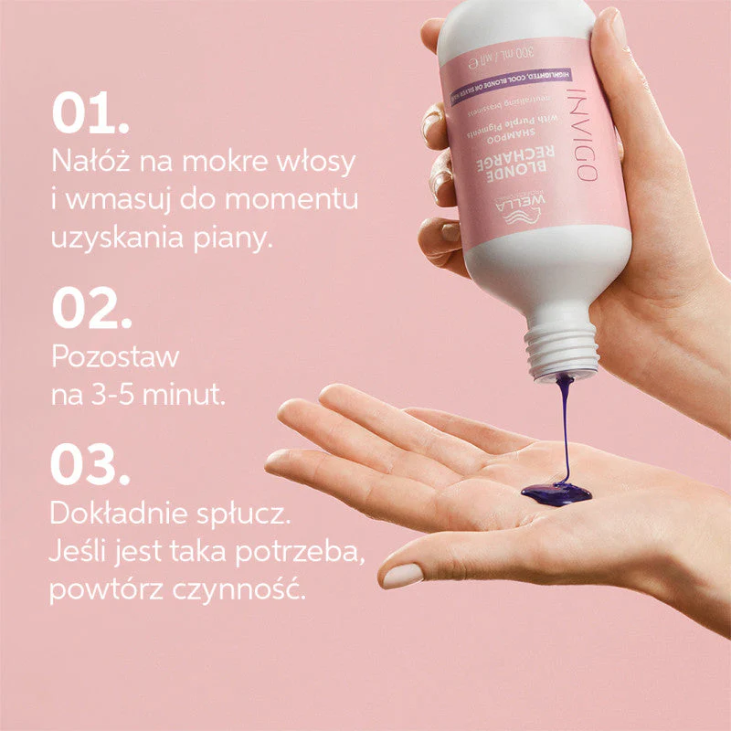 WELLA PROFESSIONALS INVIGO BLONDE RECHARGE Szampon do włosów blond 1000 ml - Image 3