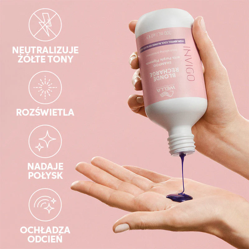 WELLA PROFESSIONALS INVIGO BLONDE RECHARGE Szampon do włosów blond 1000 ml - Image 4