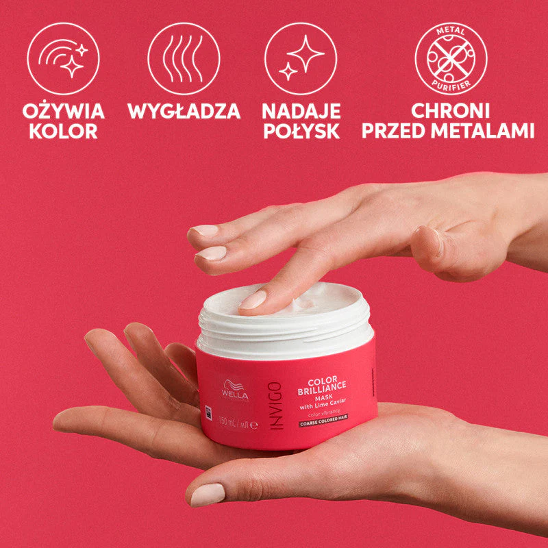 WELLA PROFESSIONALS INVIGO COLOR BRILLIANCE Maska do włosów grubych 500 ml - Image 4