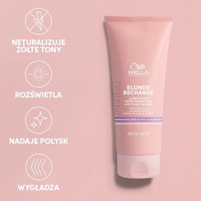 WELLA PROFESSIONALS INVIGO COOL BLONDE RECHARGE Odżywka do chłodnych odcieni blond 200 ml - Image 5